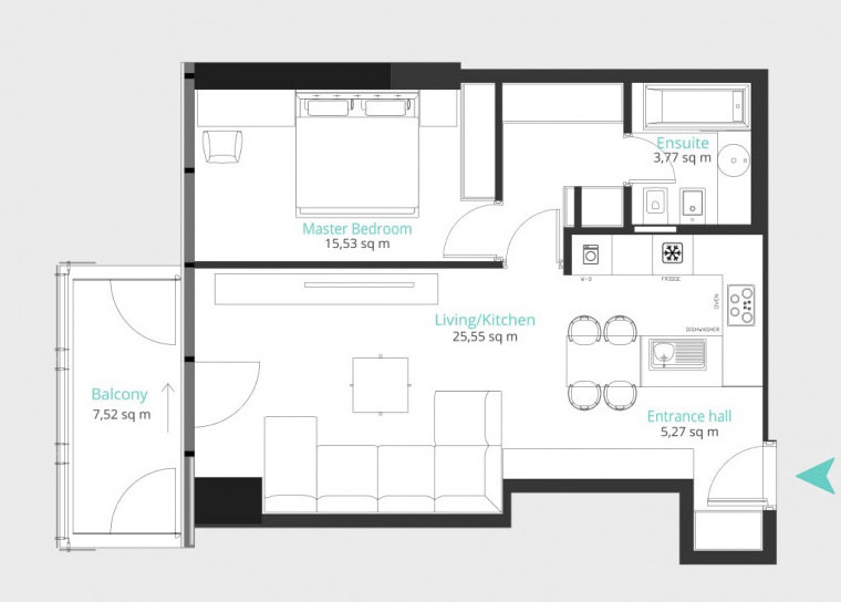 Floreasa | UP-site | 2 camere | 1 bedroom | Exclusive Project - Floreasca