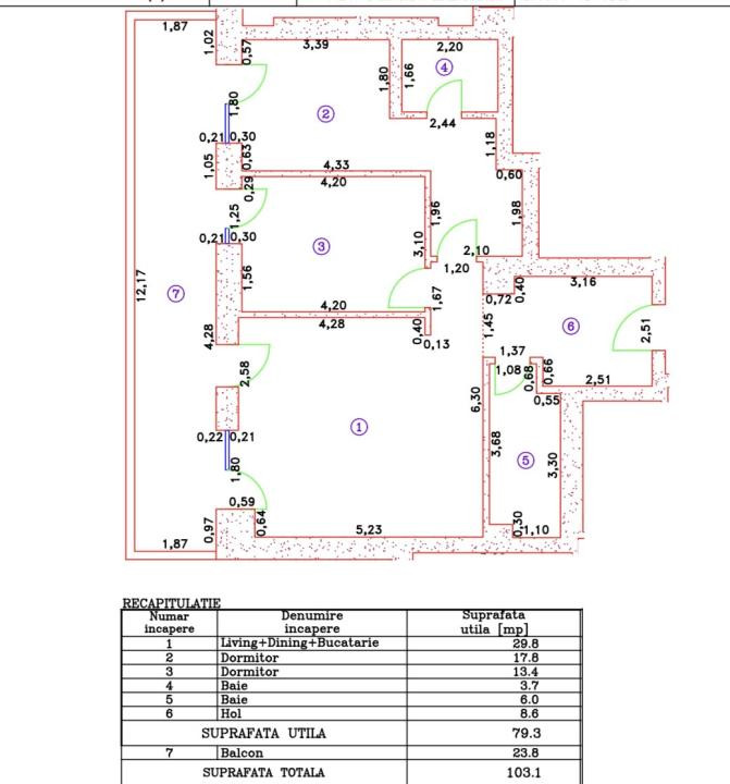 Apartament 3 camere Cortina 126
