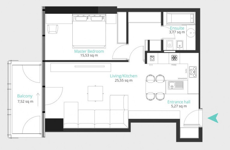 Floreasa | UP-site | 2 camere | 1 bedroom | Exclusive Project - Floreasca