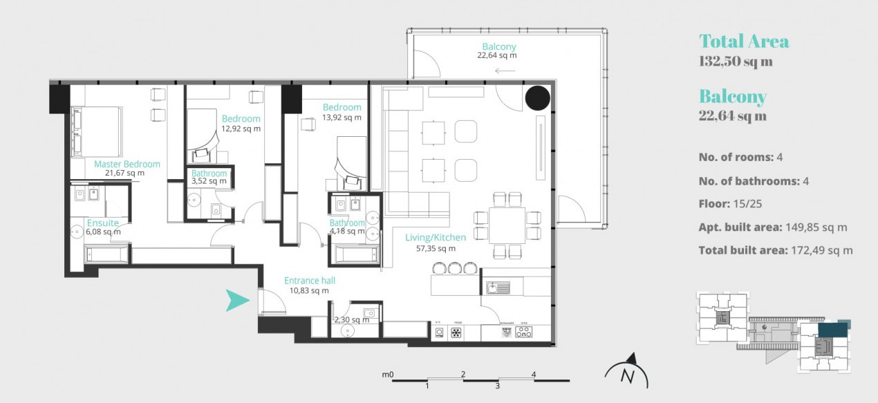 Floreasa | UP-site | 4 camere | 3 bedrooms Exclusive Project - Floreasca