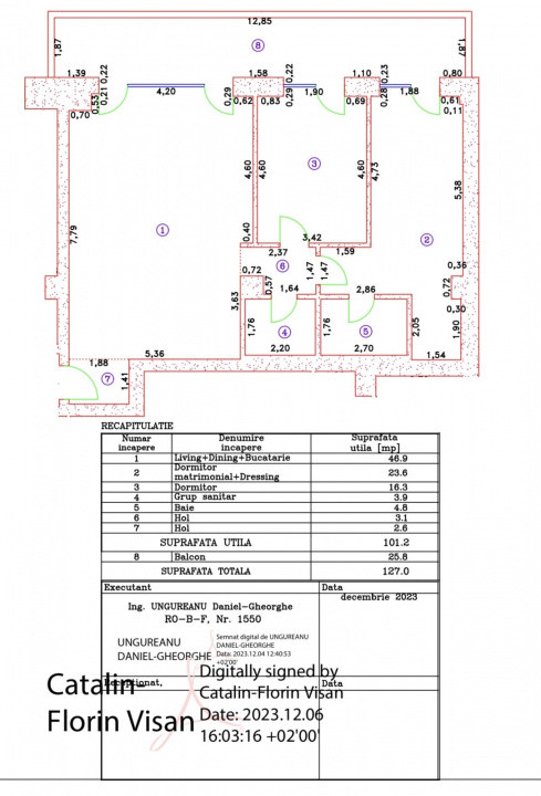 Apartament 3 camere Cortina 126